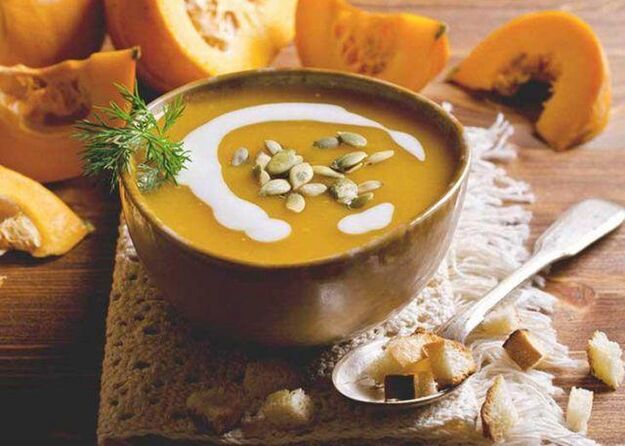 During acute gastritis, cream soup should be eaten. 